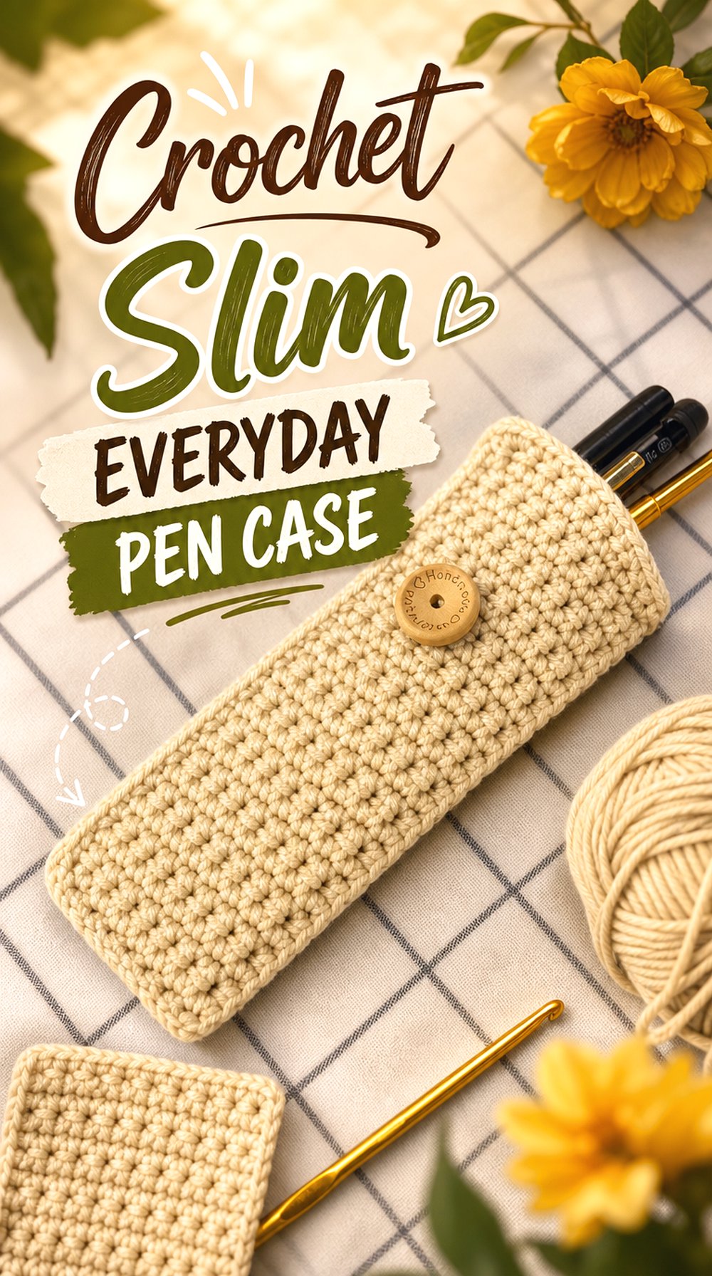 Crochet Slim Everyday Pen Case