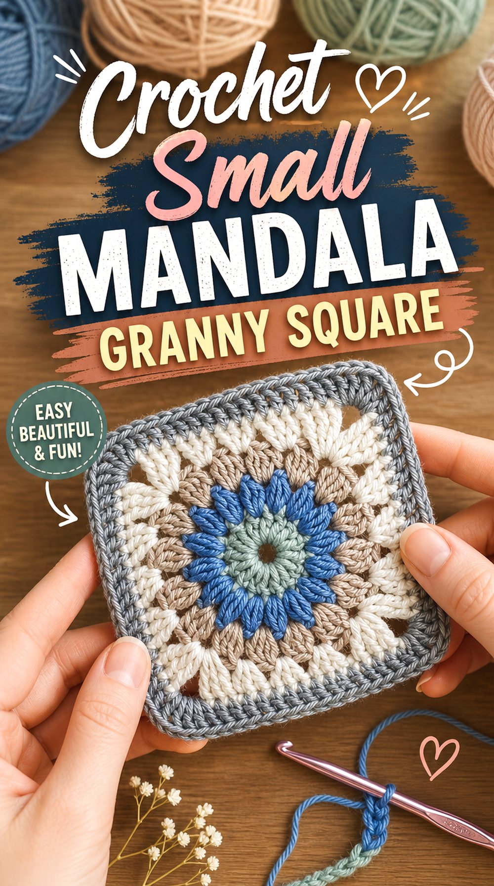 Crochet Small Mandala Granny Square