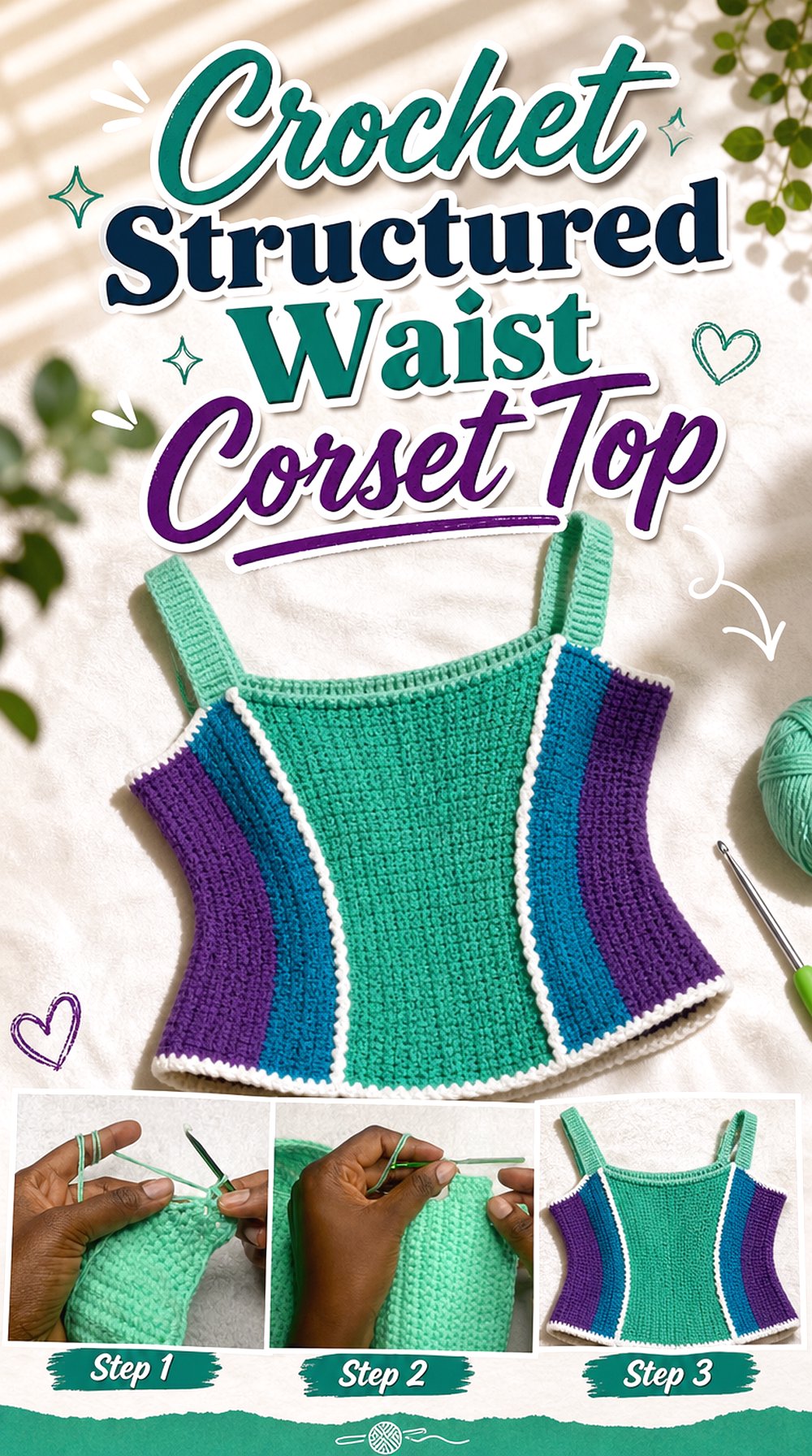 Crochet Structured Waist Corset Top