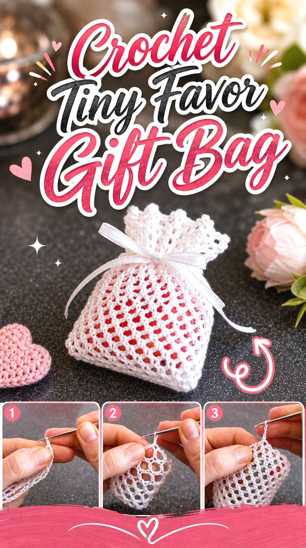 Crochet Tiny Favor Gift Bag