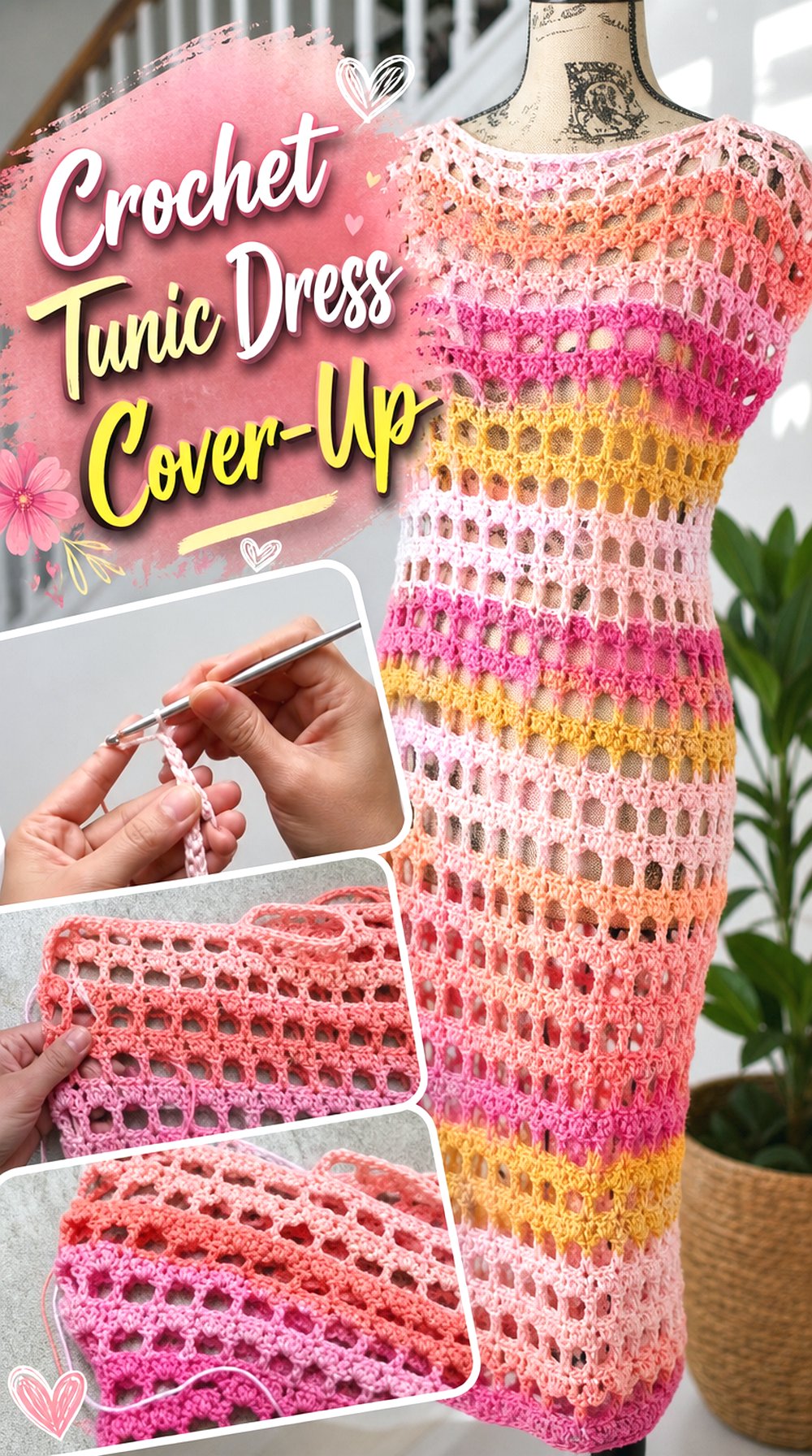Crochet Tunic Dress Cover Up