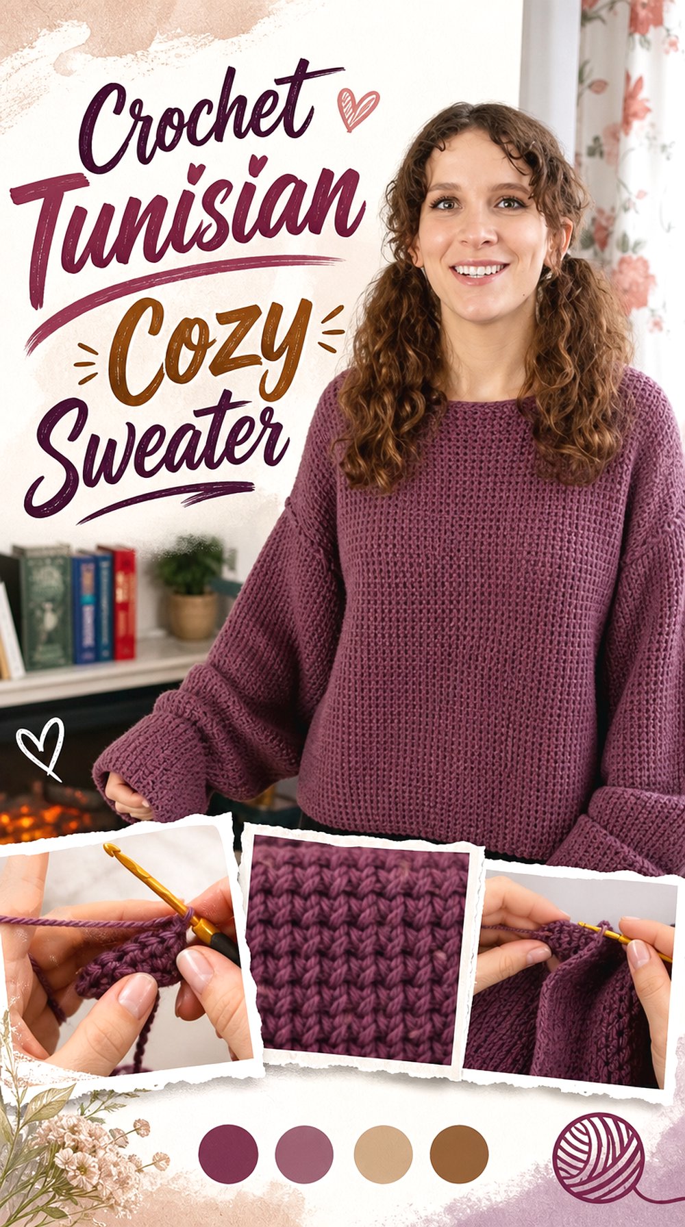 Crochet Tunisian Cozy Sweater