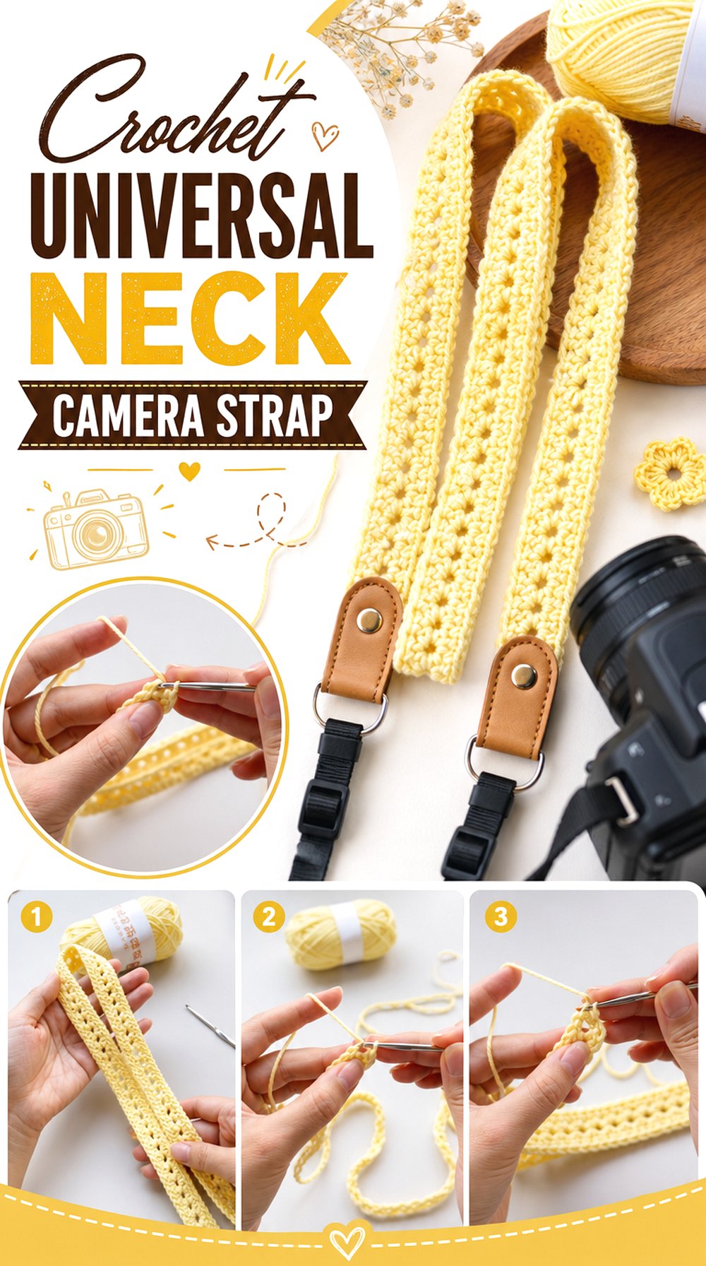 Crochet Universal Neck Camera Strap