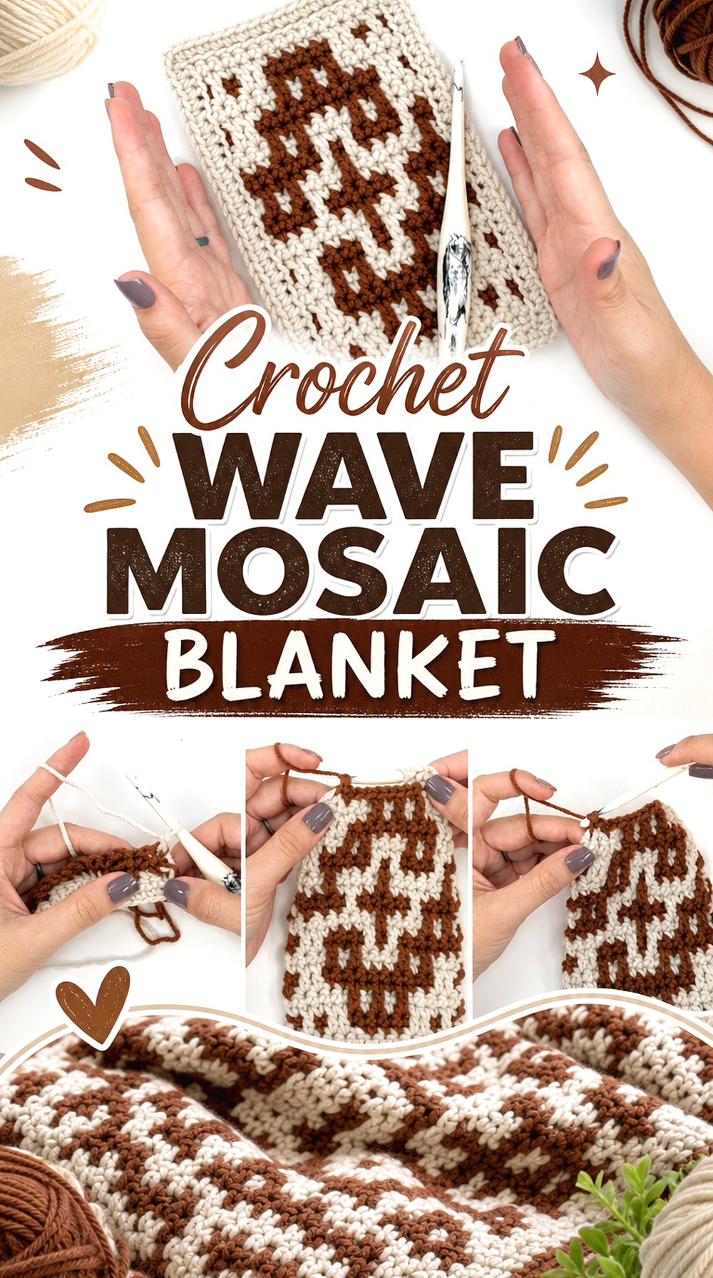 Crochet Wave Mosaic Blanket