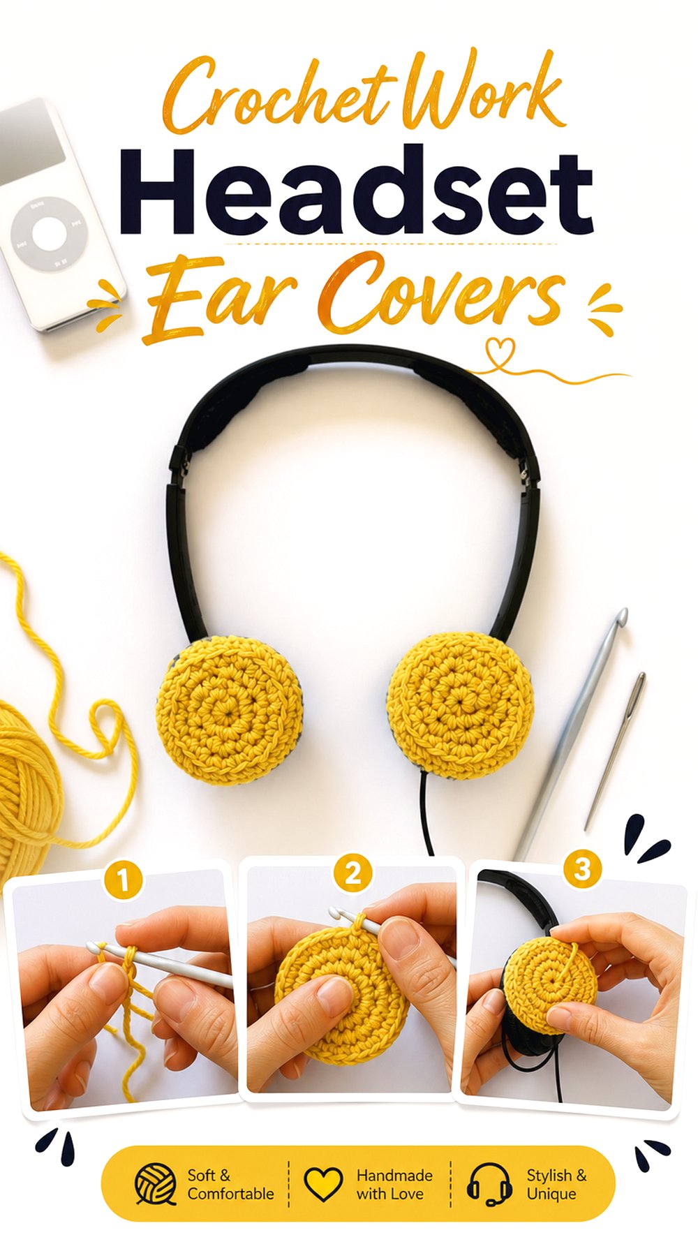 Crochet Work Headset Ear Covers