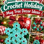 10 Jade and Cranberry Crochet Holiday Mug Tree Decor Ideas
