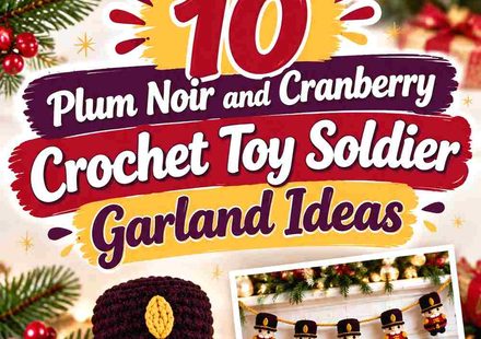 10 Plum Noir and Cranberry Crochet Toy Soldier Garland Ideas