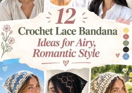 Crochet Lace Bandana Ideas for Airy Romantic Style