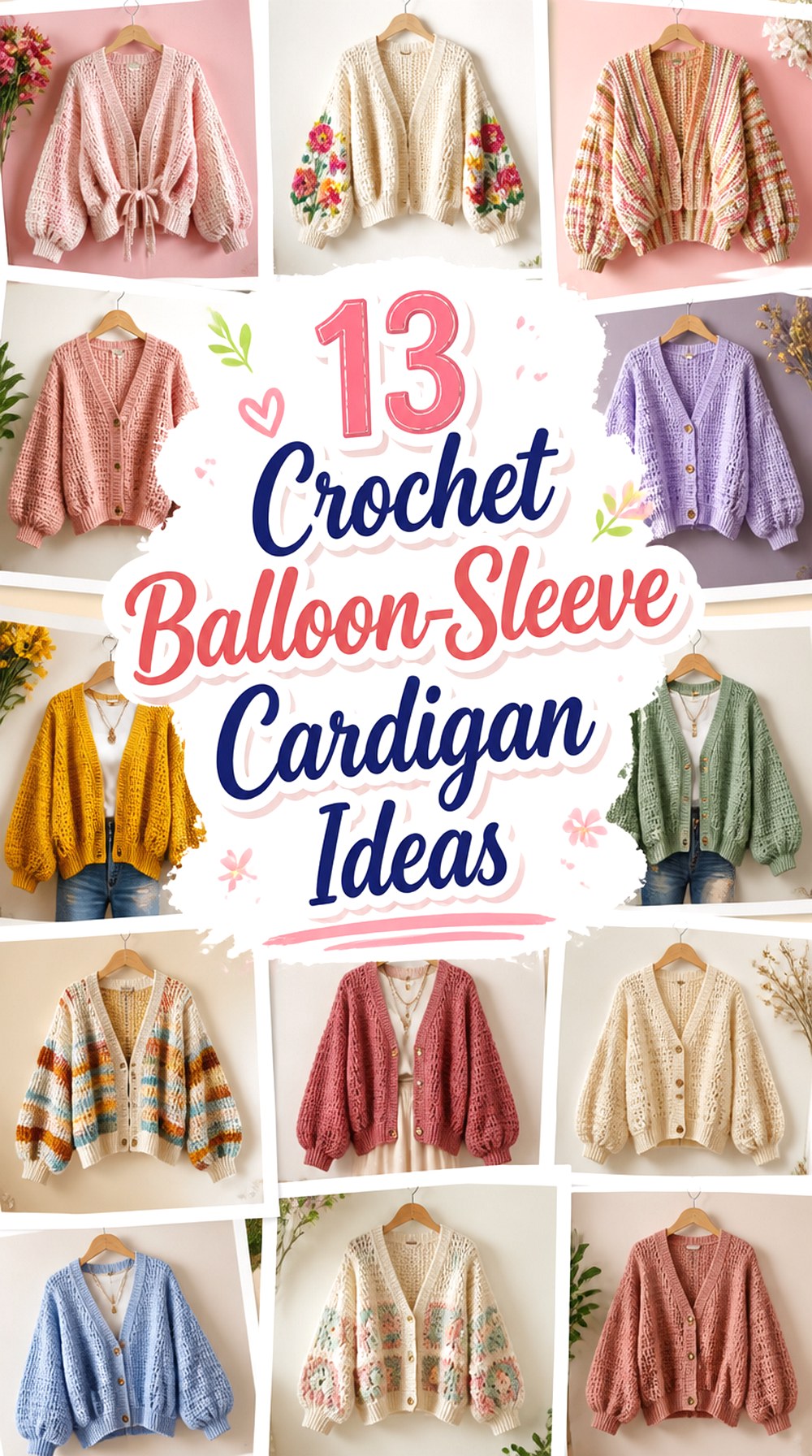 Crochet Balloon Sleeve Cardigan Ideas