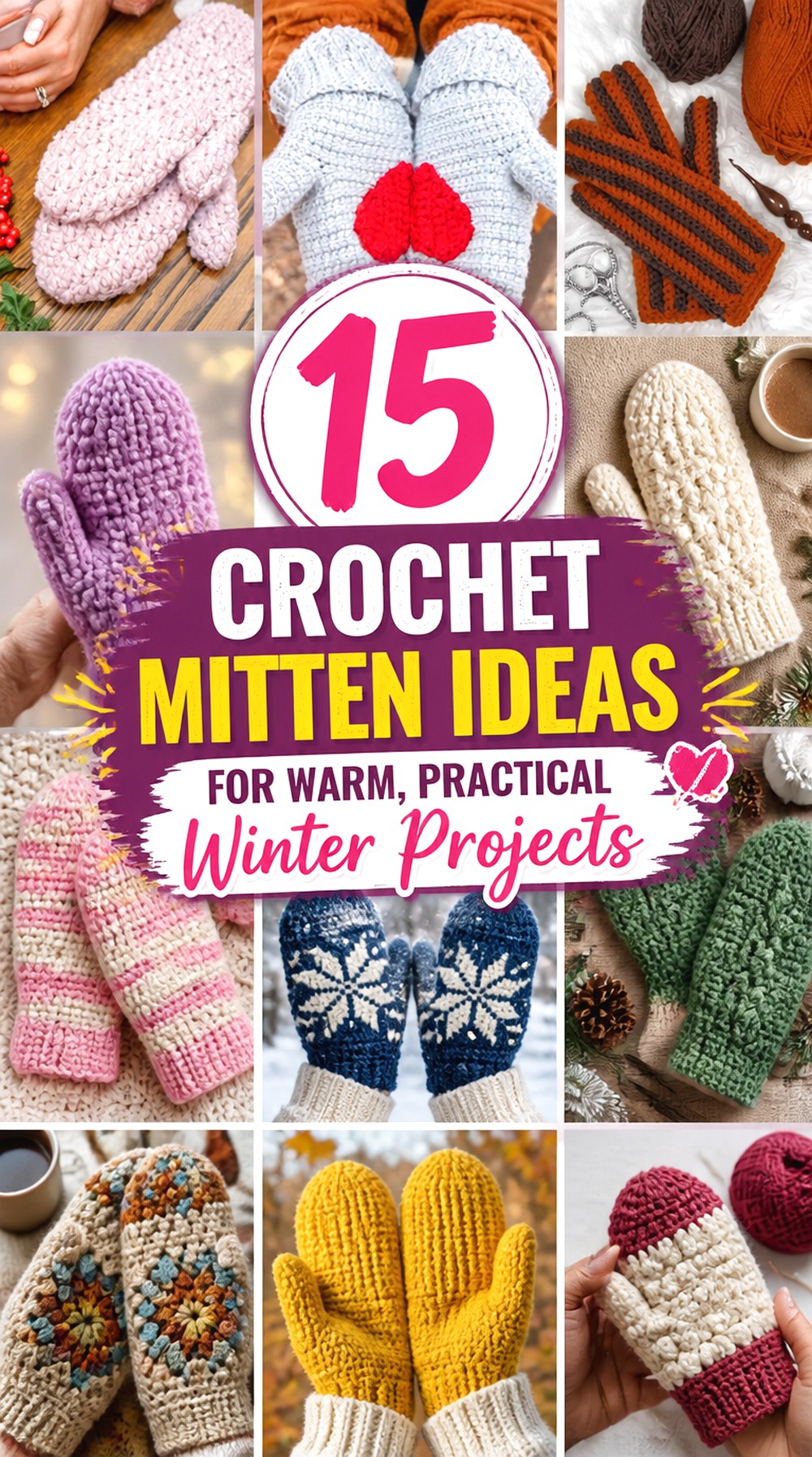 Crochet Mitten Ideas for Warm Practical Winter Projects