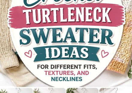 Crochet Turtleneck Sweater Ideas for Different Fits, Textures, and Necklines