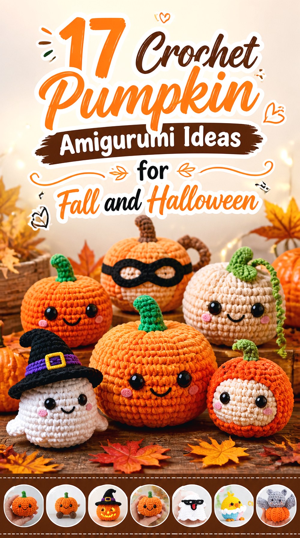 Crochet Pumpkin Amigurumi Ideas for Fall and Halloween