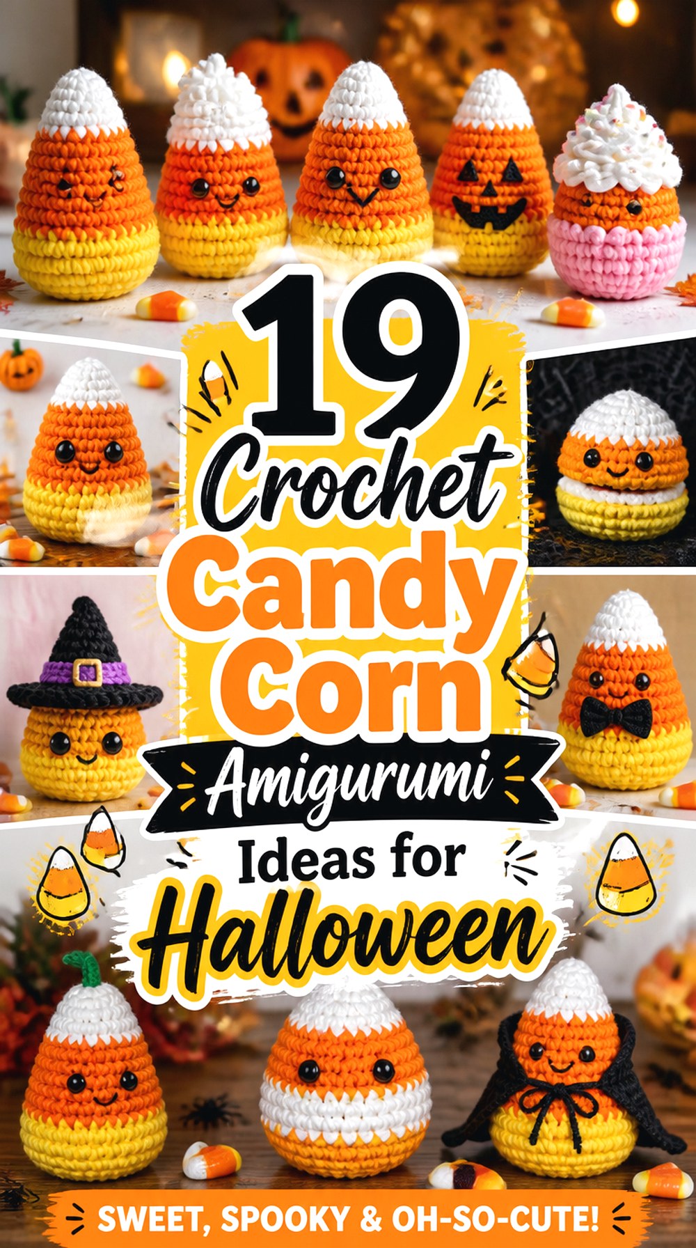 Crochet Candy Corn Amigurumi Ideas for Halloween