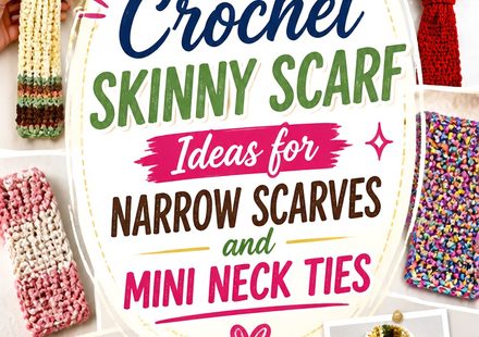 Crochet Skinny Scarf Ideas for Narrow Scarves and Mini Neck Ties