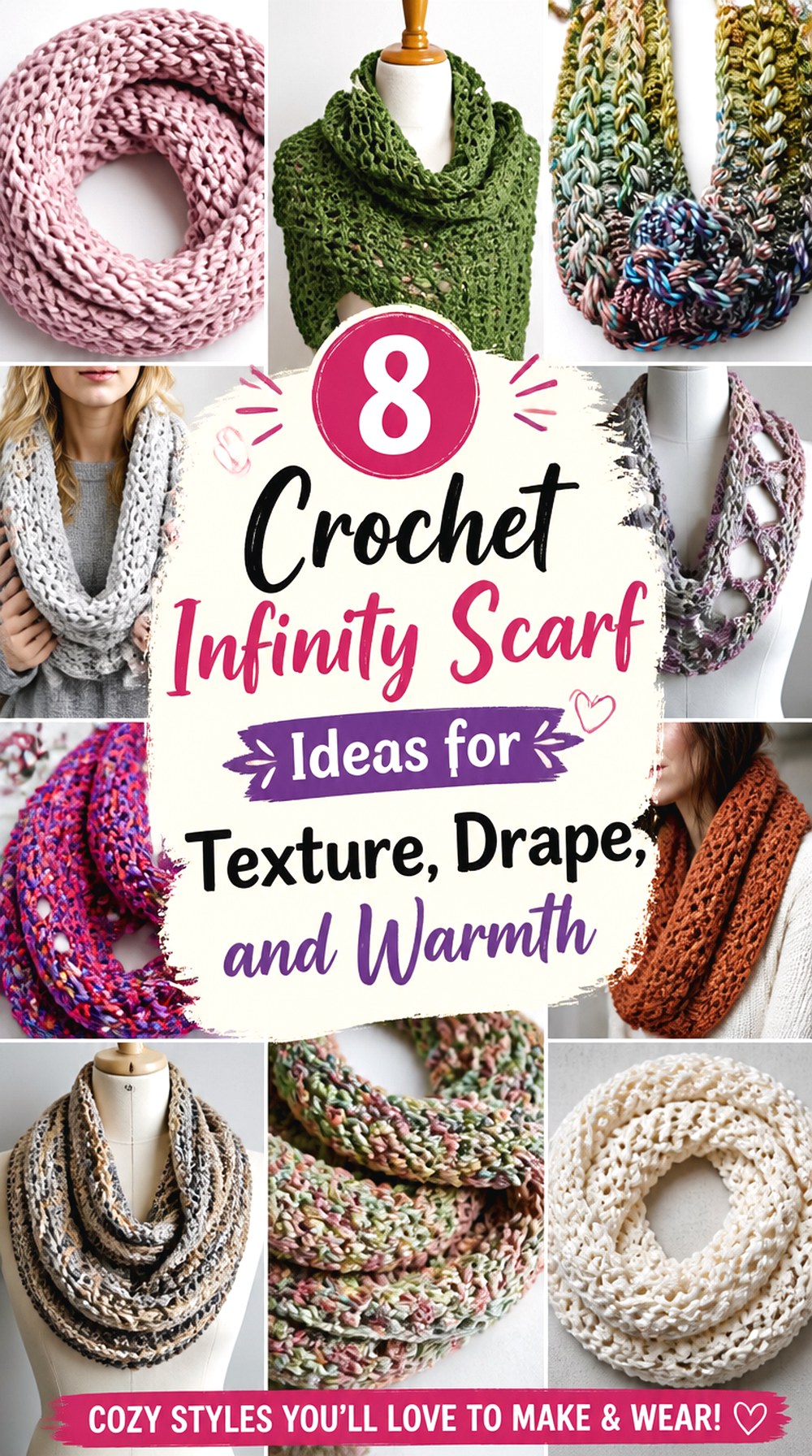 Crochet Infinity Scarf Ideas for Texture, Drape, and Warmth