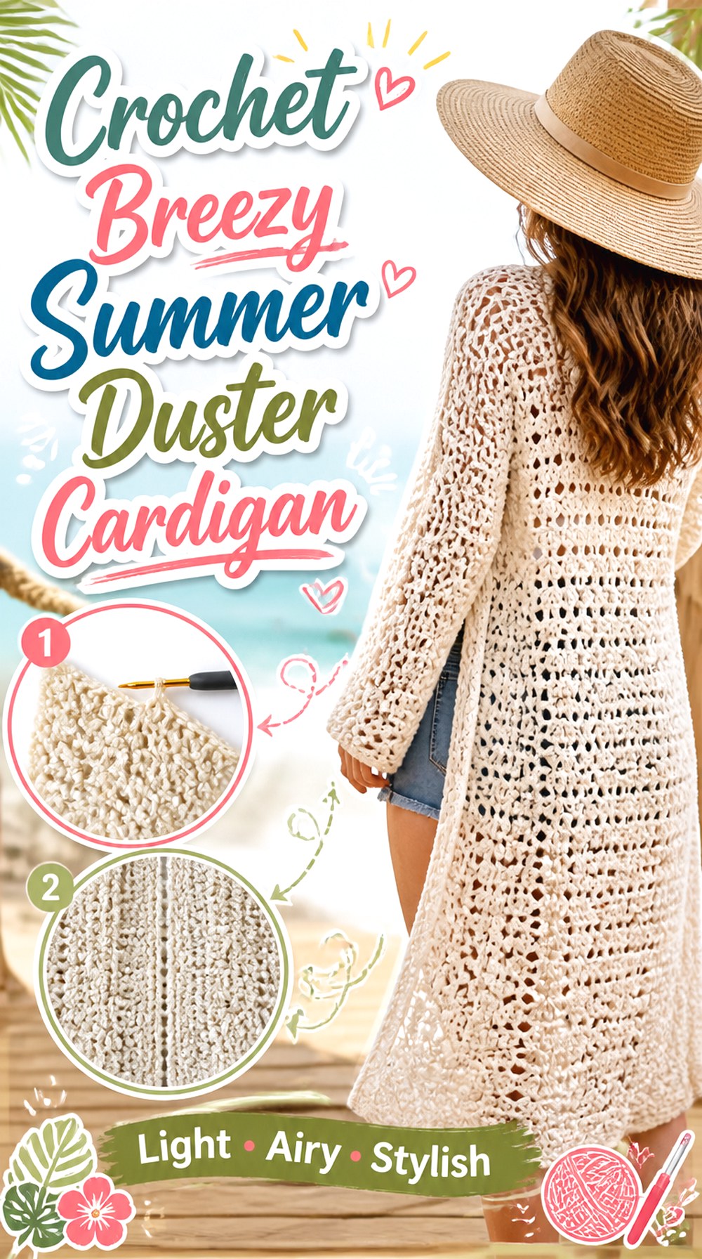 Crochet Breezy Summer Duster Cardigan