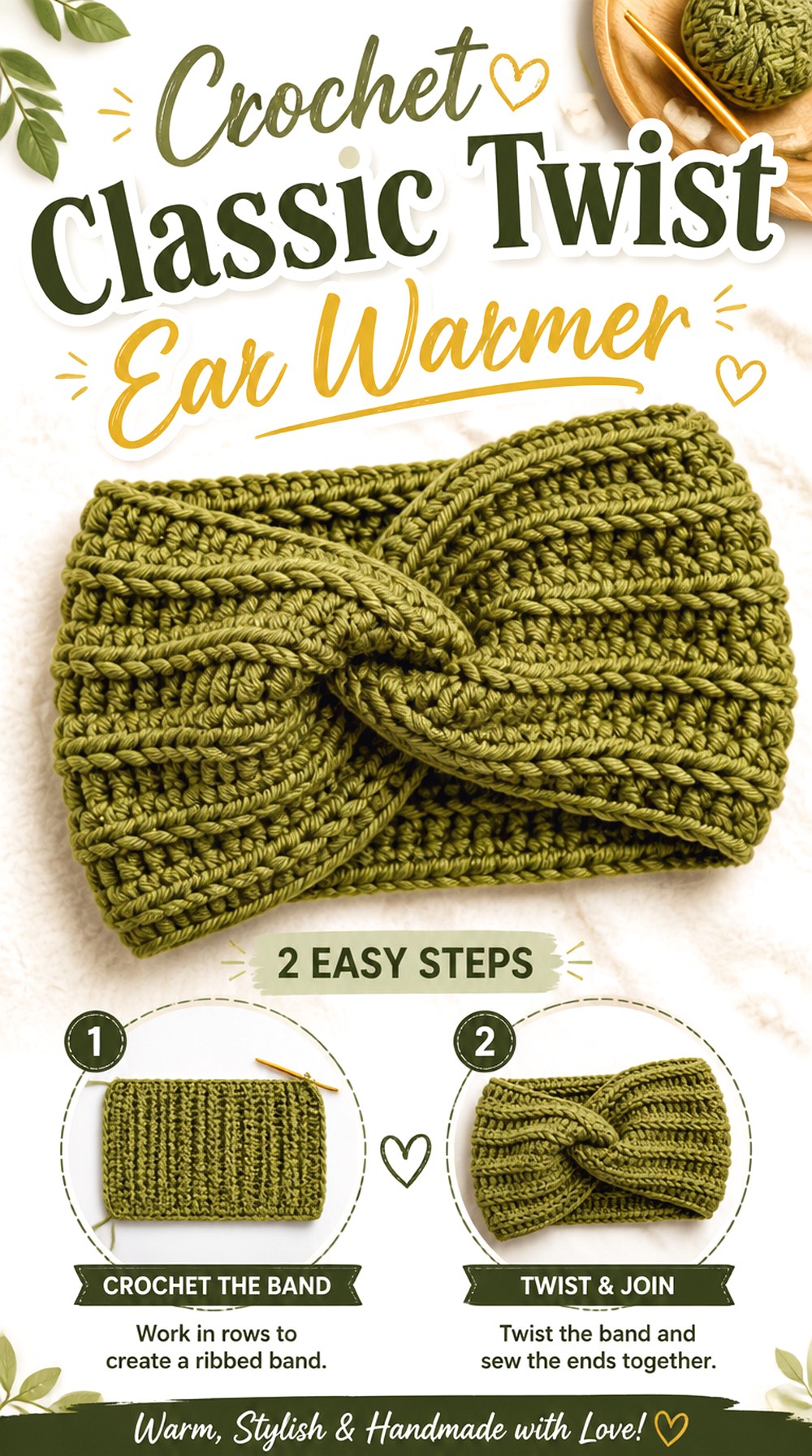 Crochet Classic Twist Ear Warmer