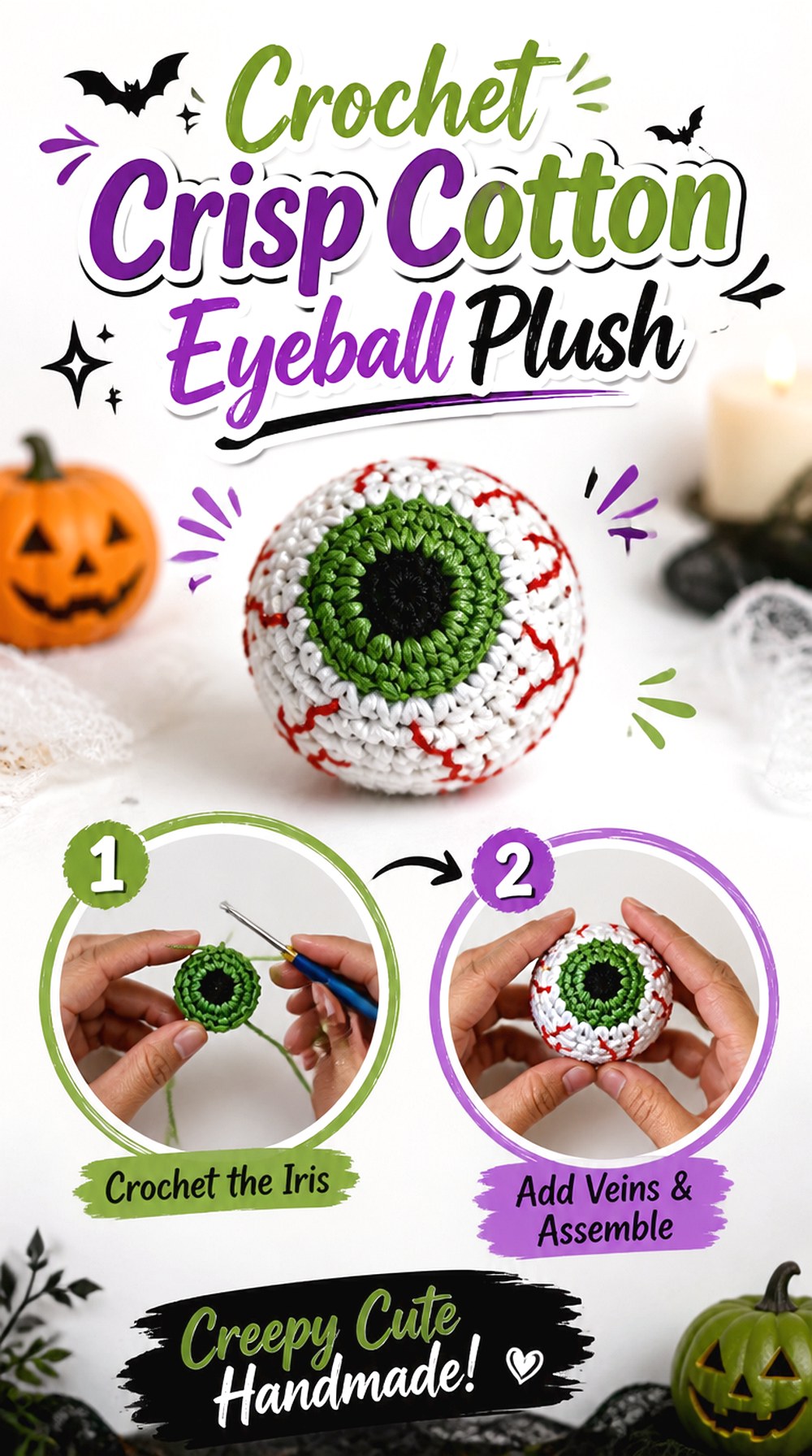 Crochet Crisp Cotton Eyeball Plush