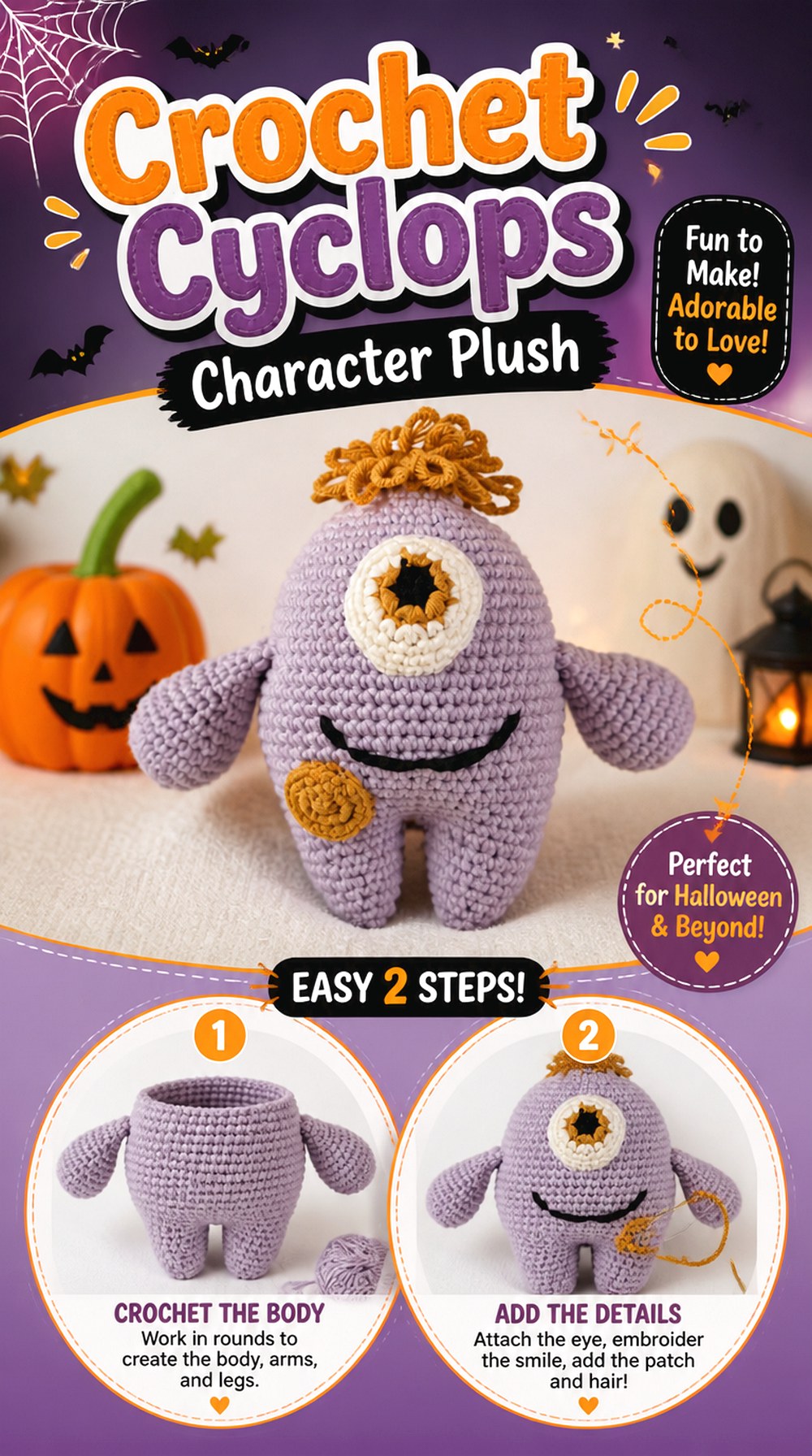 Crochet Cyclops Character Plush