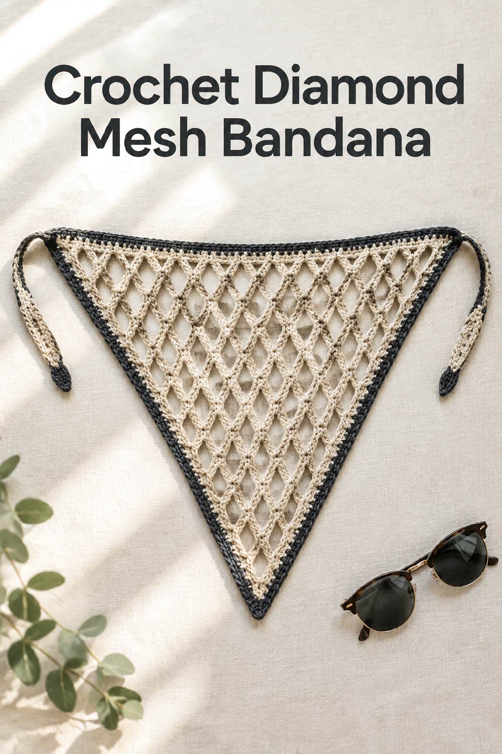Crochet Diamond Mesh Bandana