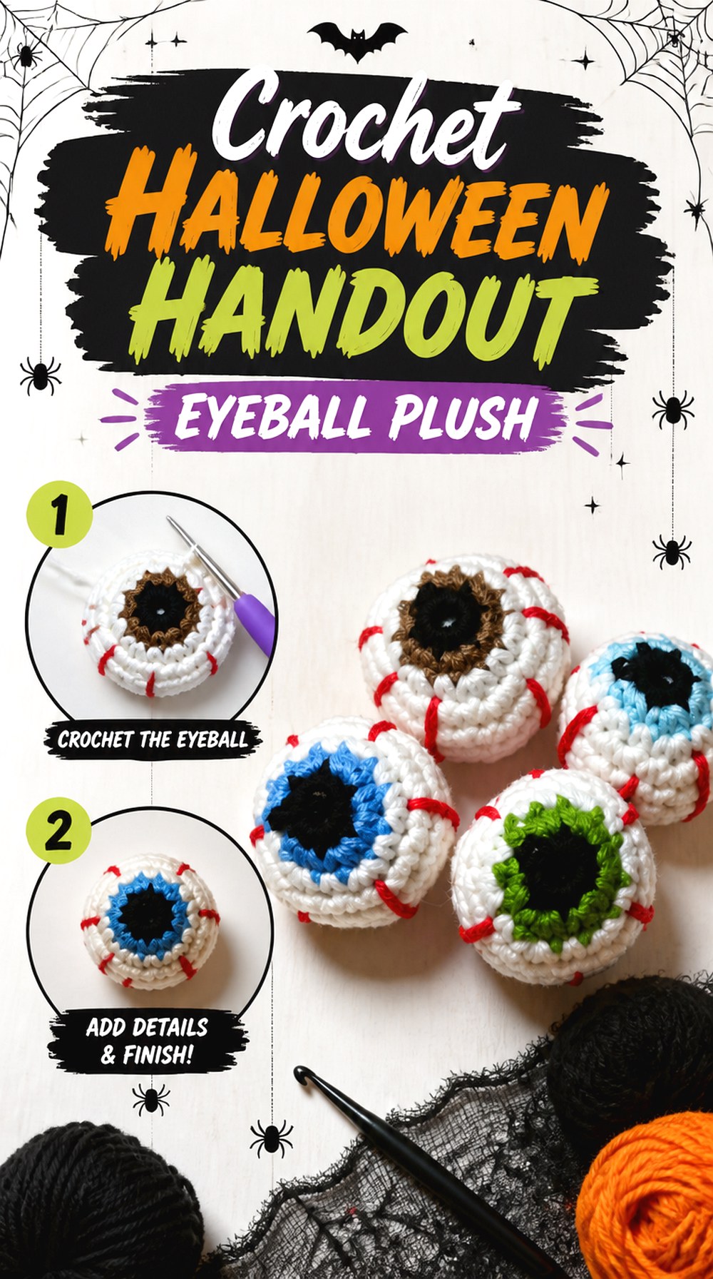 Crochet Halloween Handout Eyeball Plush