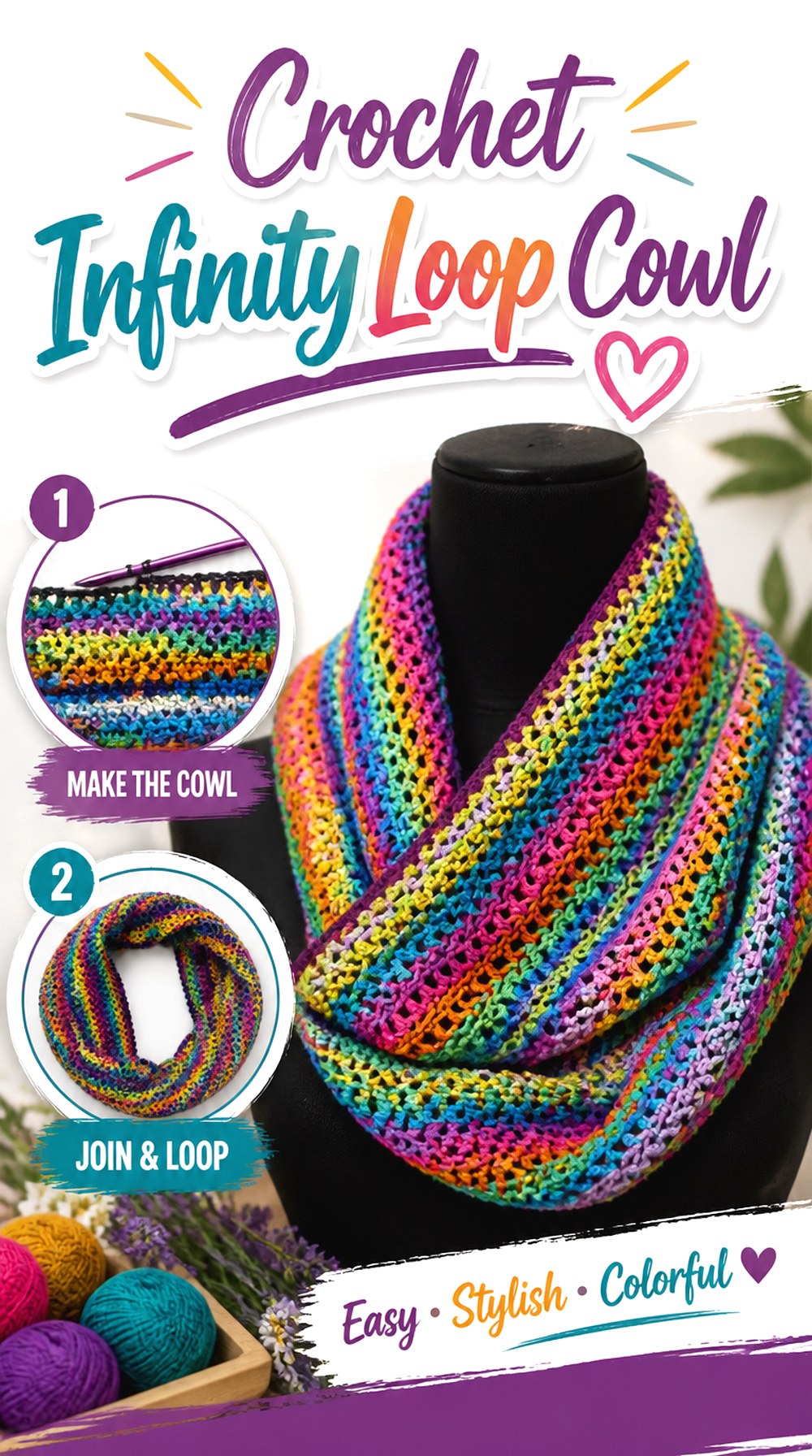 Crochet Infinity Loop Cowl