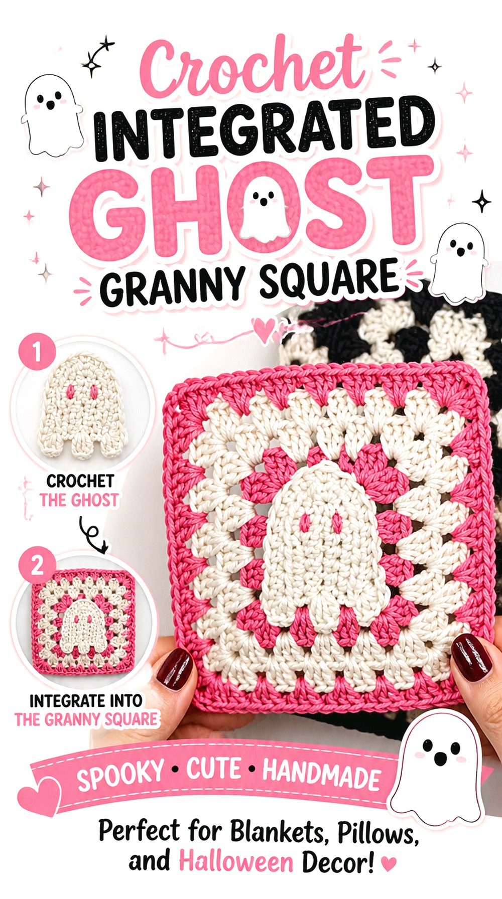 Crochet Integrated Ghost Granny Square