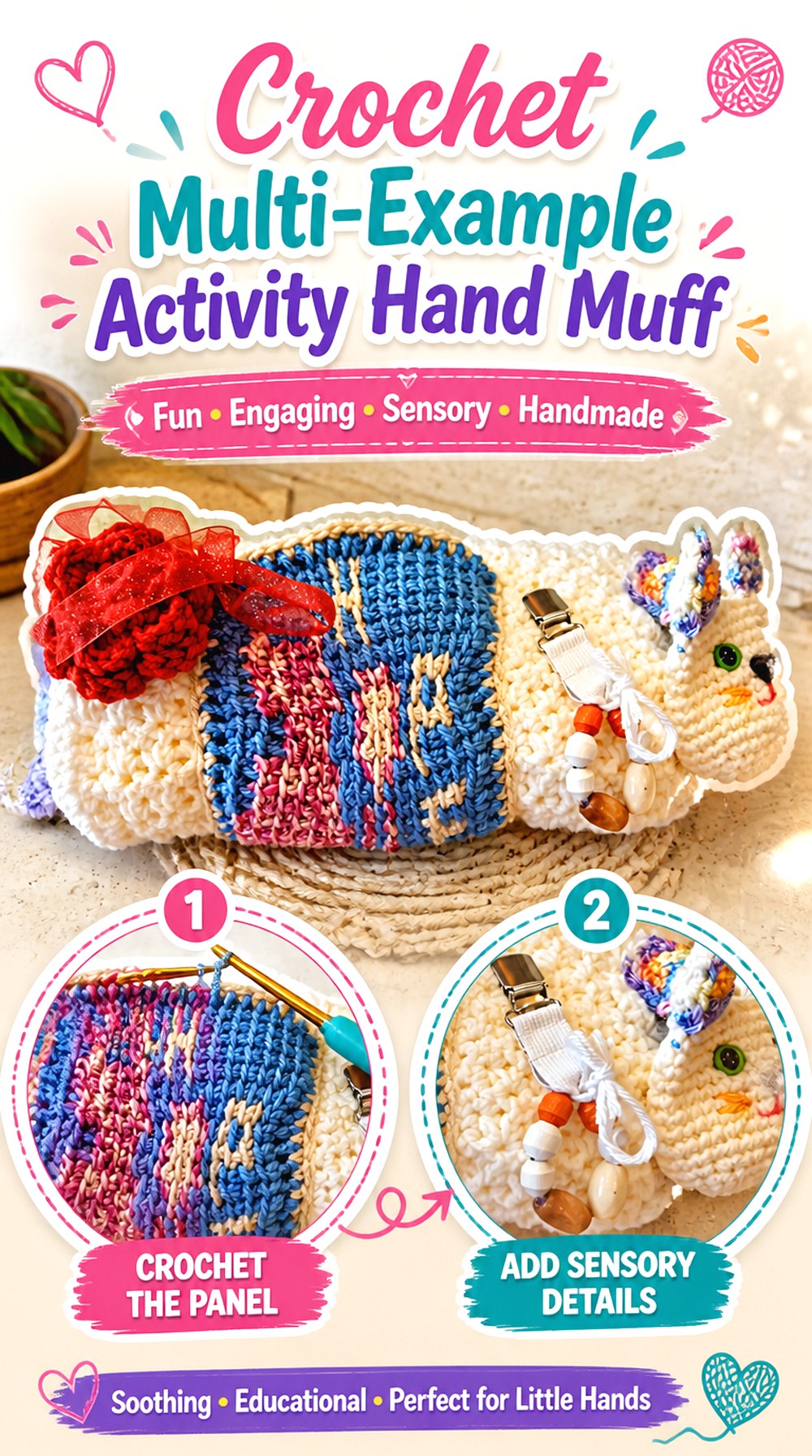 Crochet Multi Example Activity Hand Muff
