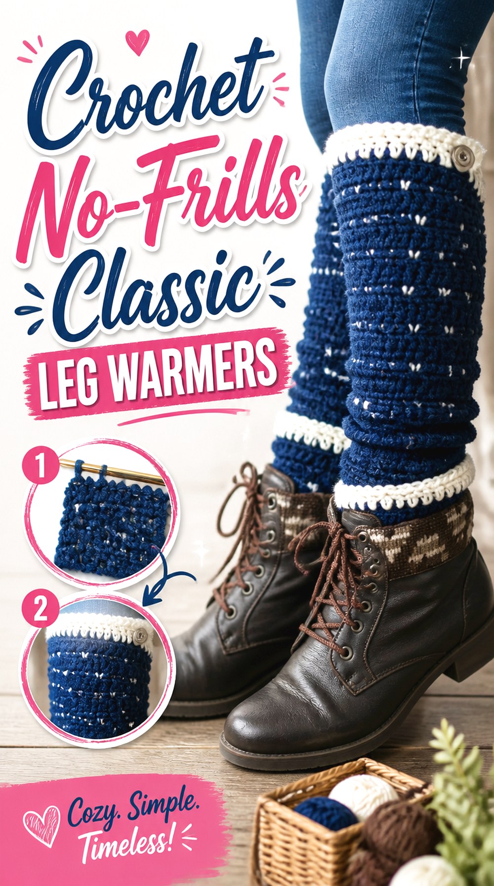 Crochet No Frills Classic Leg Warmers