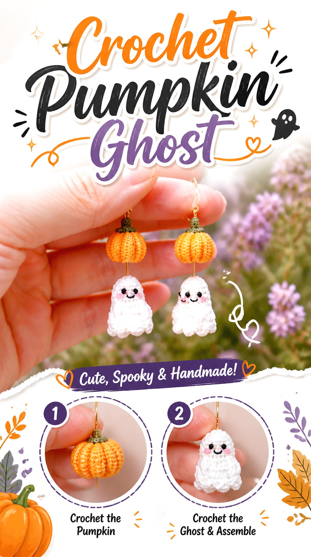 Crochet Pumpkin Ghost