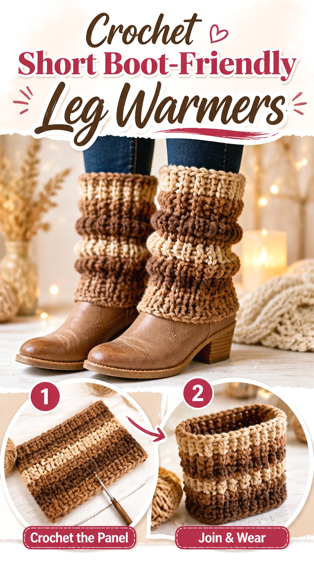 Crochet Short Boot Friendly Leg Warmers