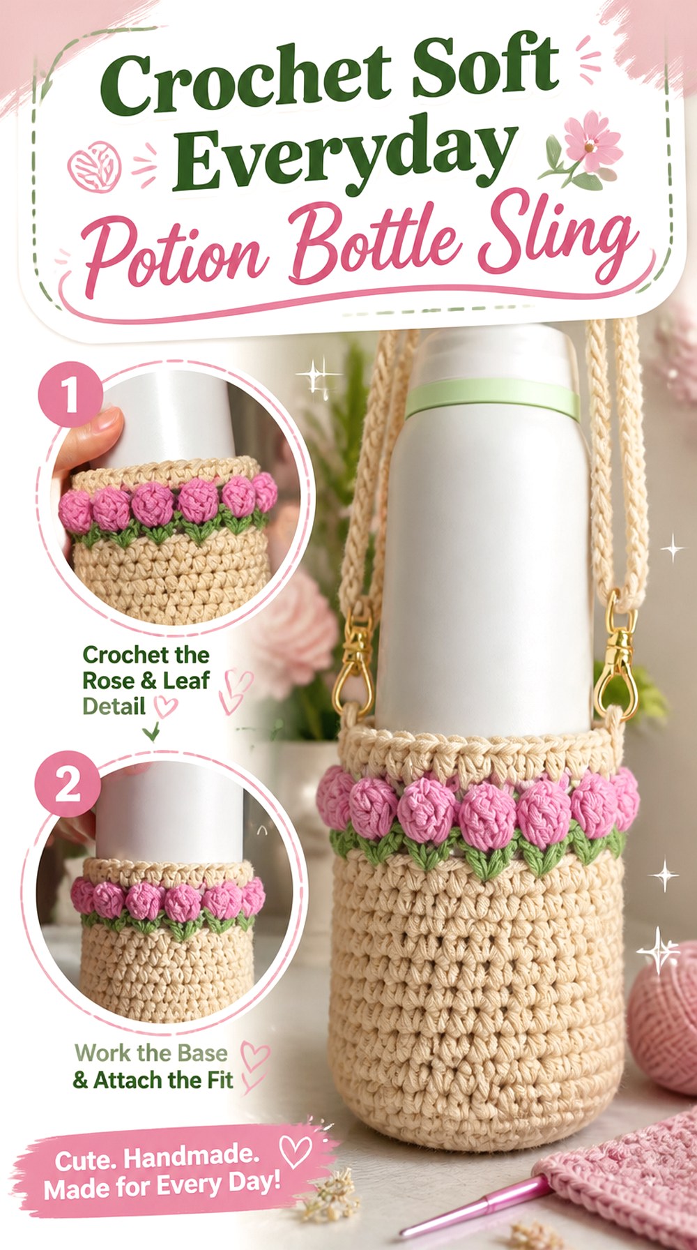 Crochet Soft Everyday Potion Bottle Sling