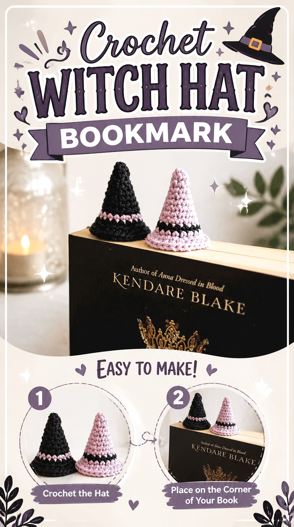 Crochet Witch Hat Bookmark